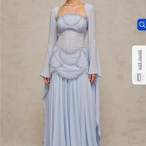 Chic Light Blue Maxi Dress